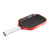 White background, product image of the JOOLA Perseus Pro V pickleball paddle with a red edge guard and white handle.
