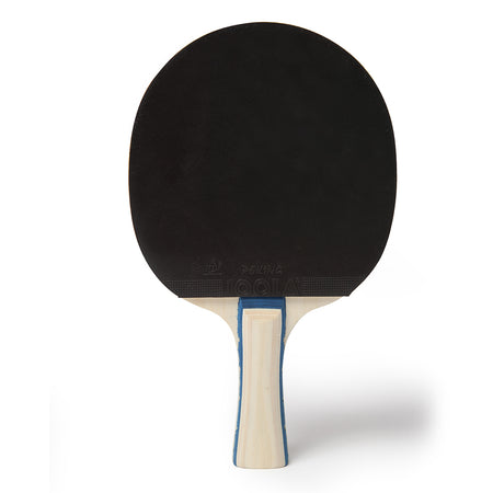 White Background Image: Black rubber side of the product Image of a JOOLA Cobra Table Tennis Racket.