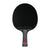 White background, JOOLA Infinity Z Carbon Table Tennis Racket with a black surface and a black, gray and red handle.