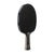 Black table tennis paddle with brand name on a white background