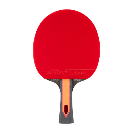 White background, JOOLA Carbon X Red table tennis racket.