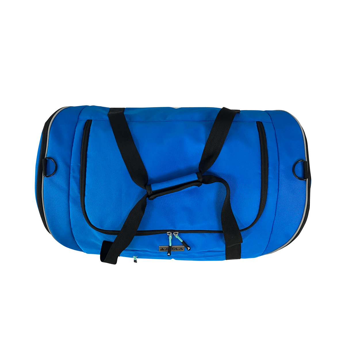 White Background Image: Product image of a Black and blue JOOLA Vision II Duffle Bag. #Blue