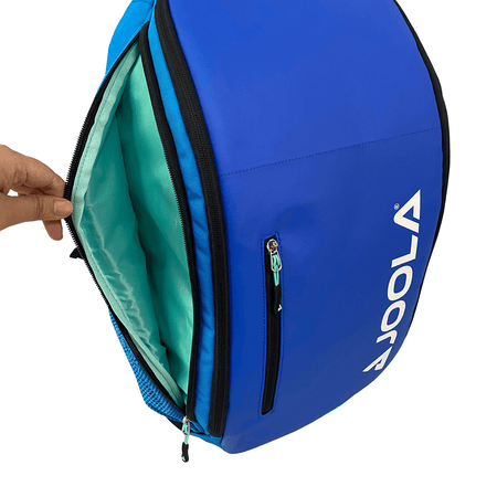 White Background Image: Product image of the JOOLA Vision II Deluxe Backpack #Blue