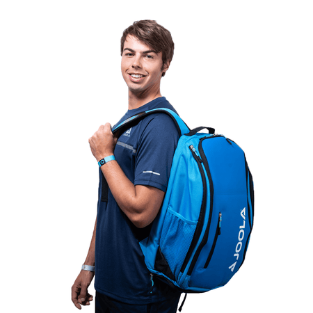 White Background Image: Product image of the JOOLA Vision II Deluxe Backpack #Blue