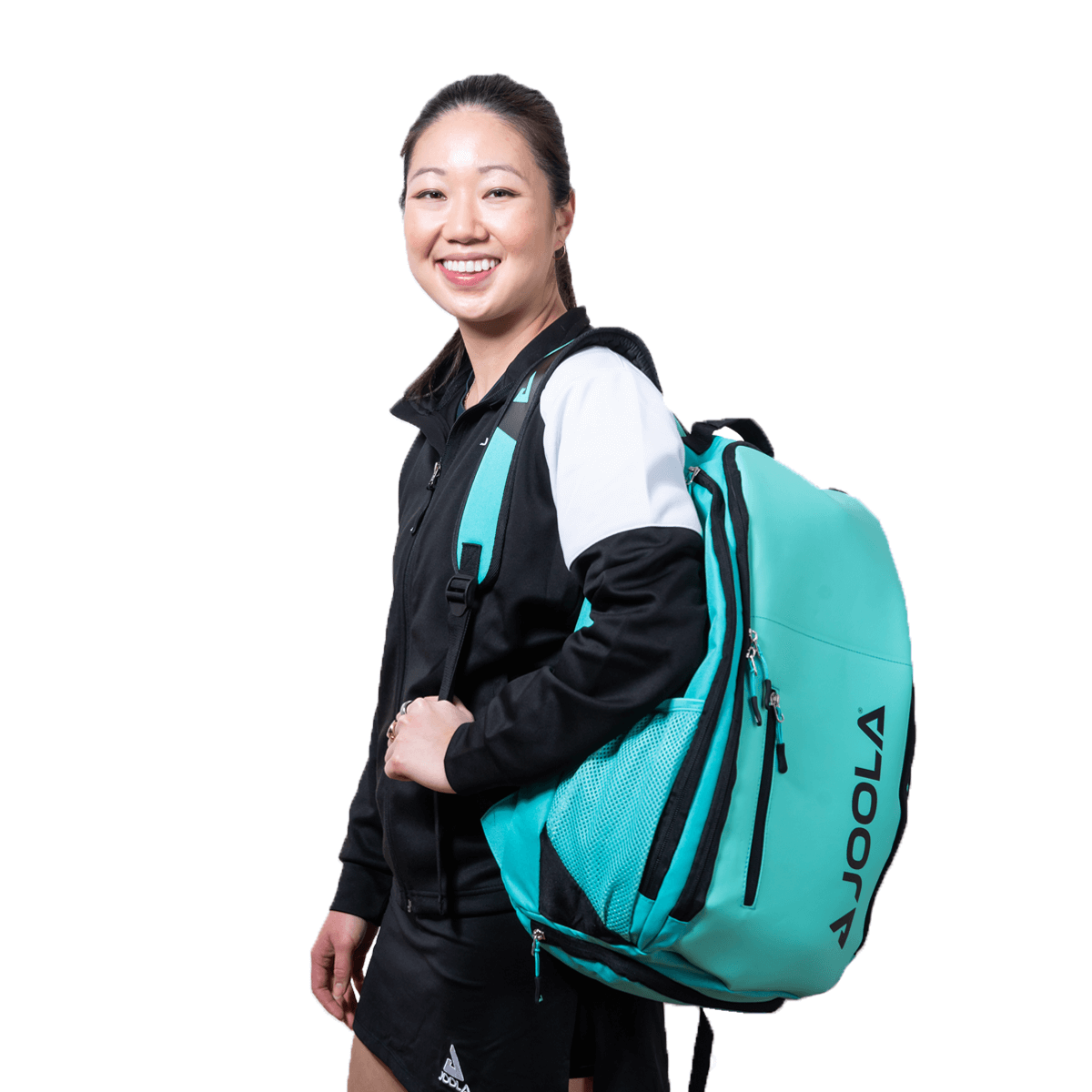 White Background Image: Product image of the JOOLA Vision II Deluxe Backpack #Petrol