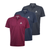 White Background Image: JOOLA Airform Polo Shirt in Bordeaux, Navy, and Dark