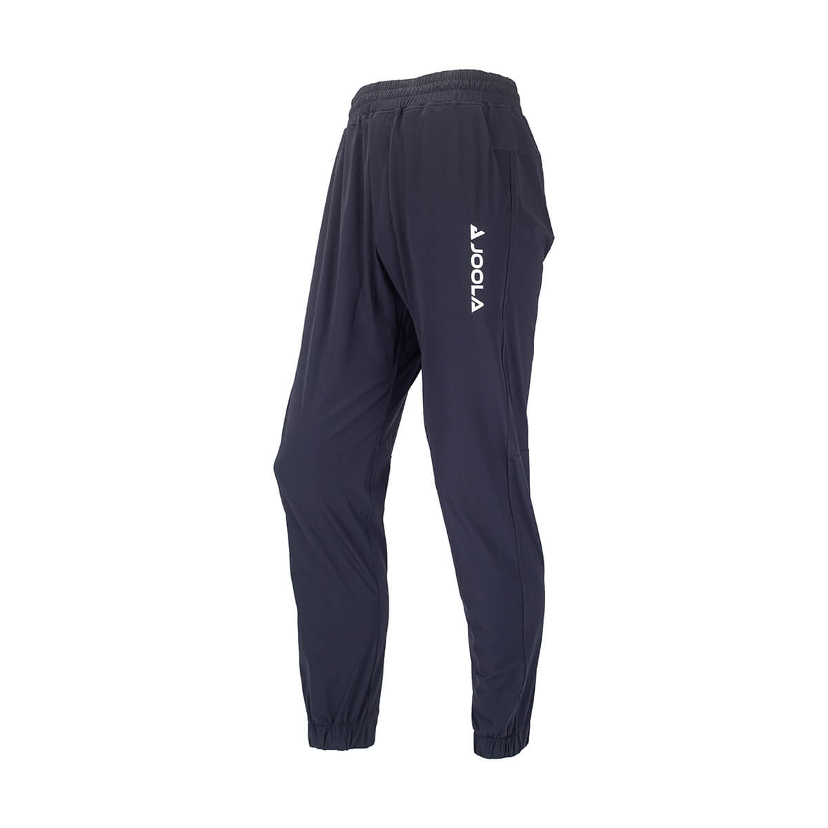 White Background Image: Navy JOOLA Ben Johns Dash Joggers with white horizontal JOOLA logo on left thigh #Navy