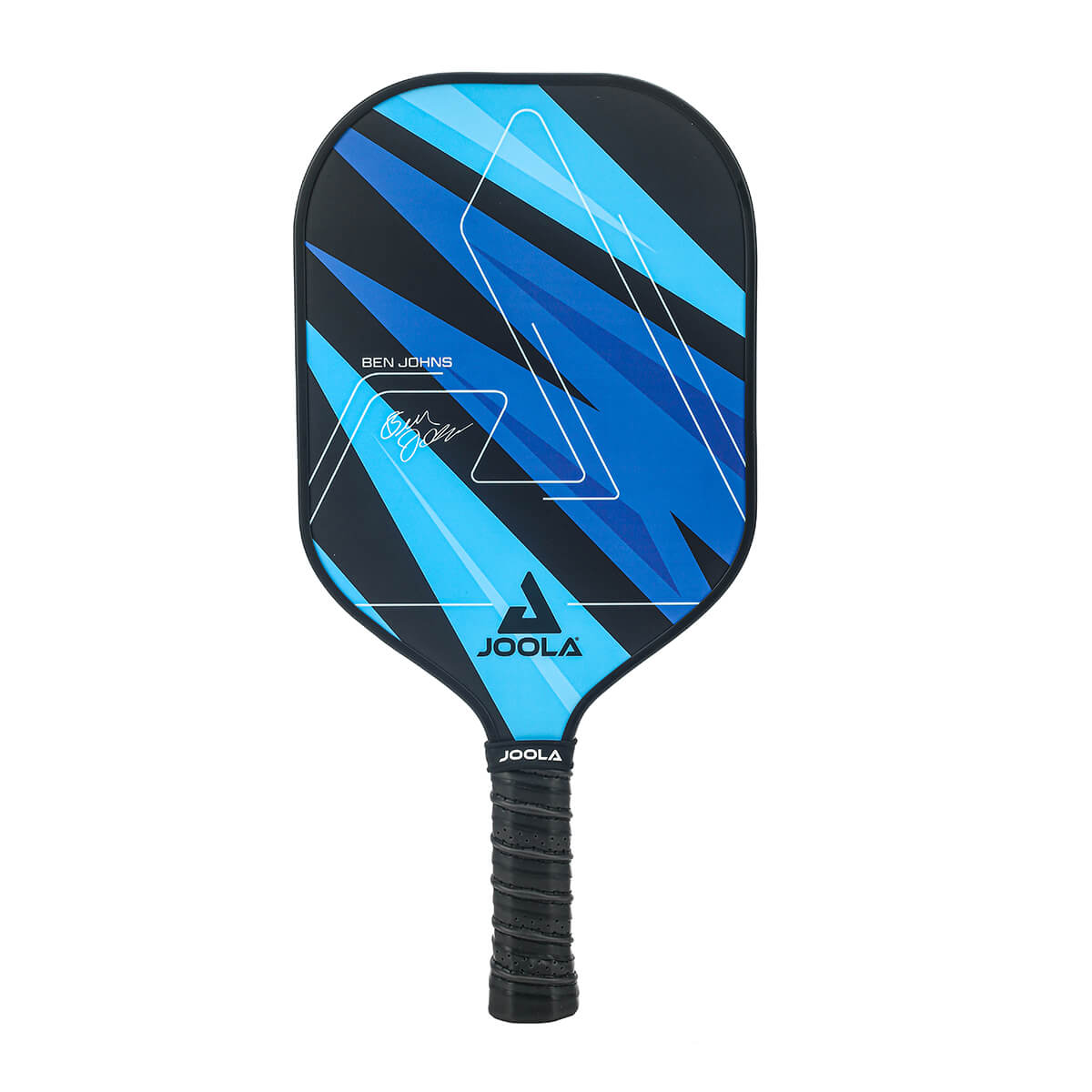 Product photo showing the JOOLA Ben Johns Blue Lightning Pickleball Paddle