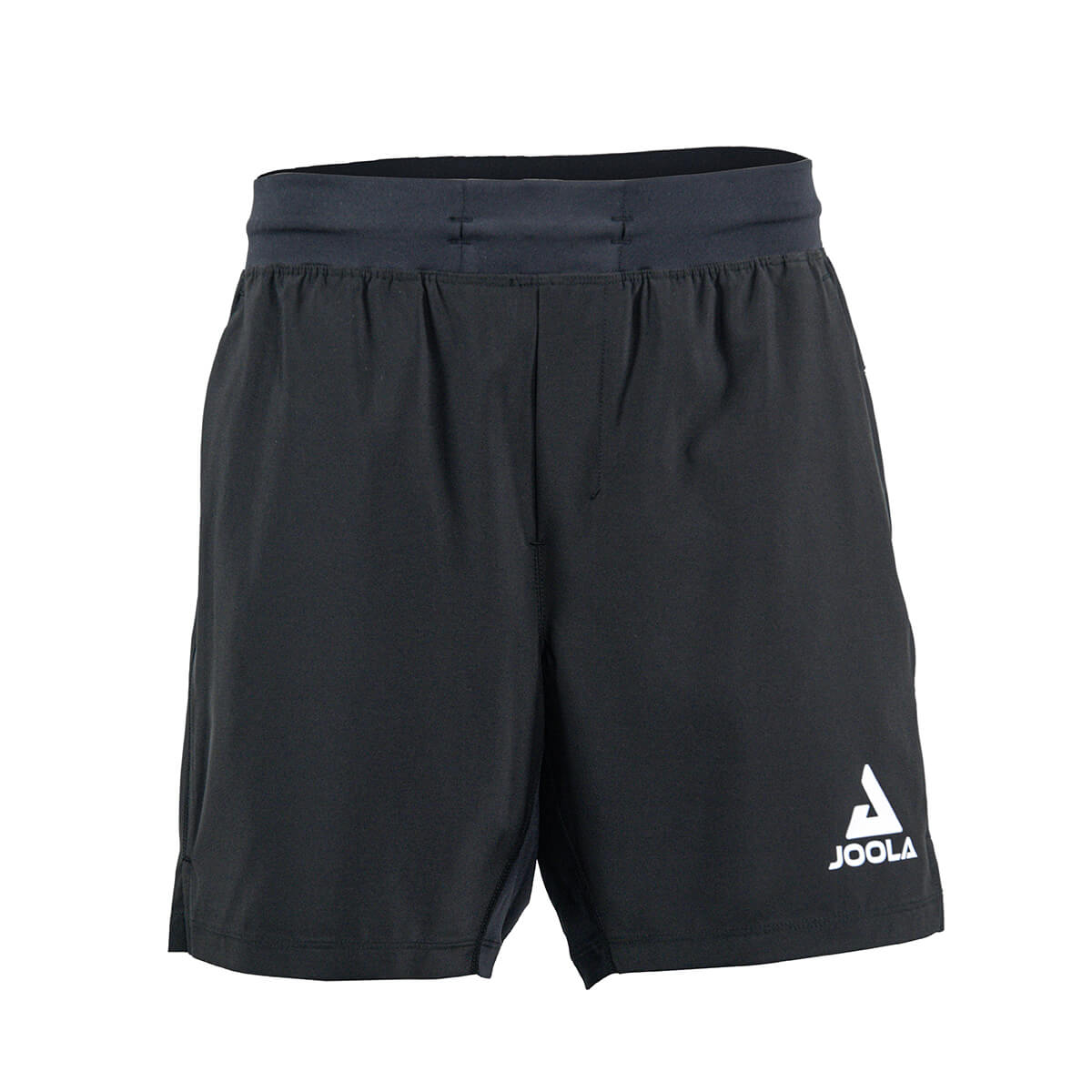 Product photo showing the front of the JOOLA Ben Johns Fluid Shorts in Black #Black