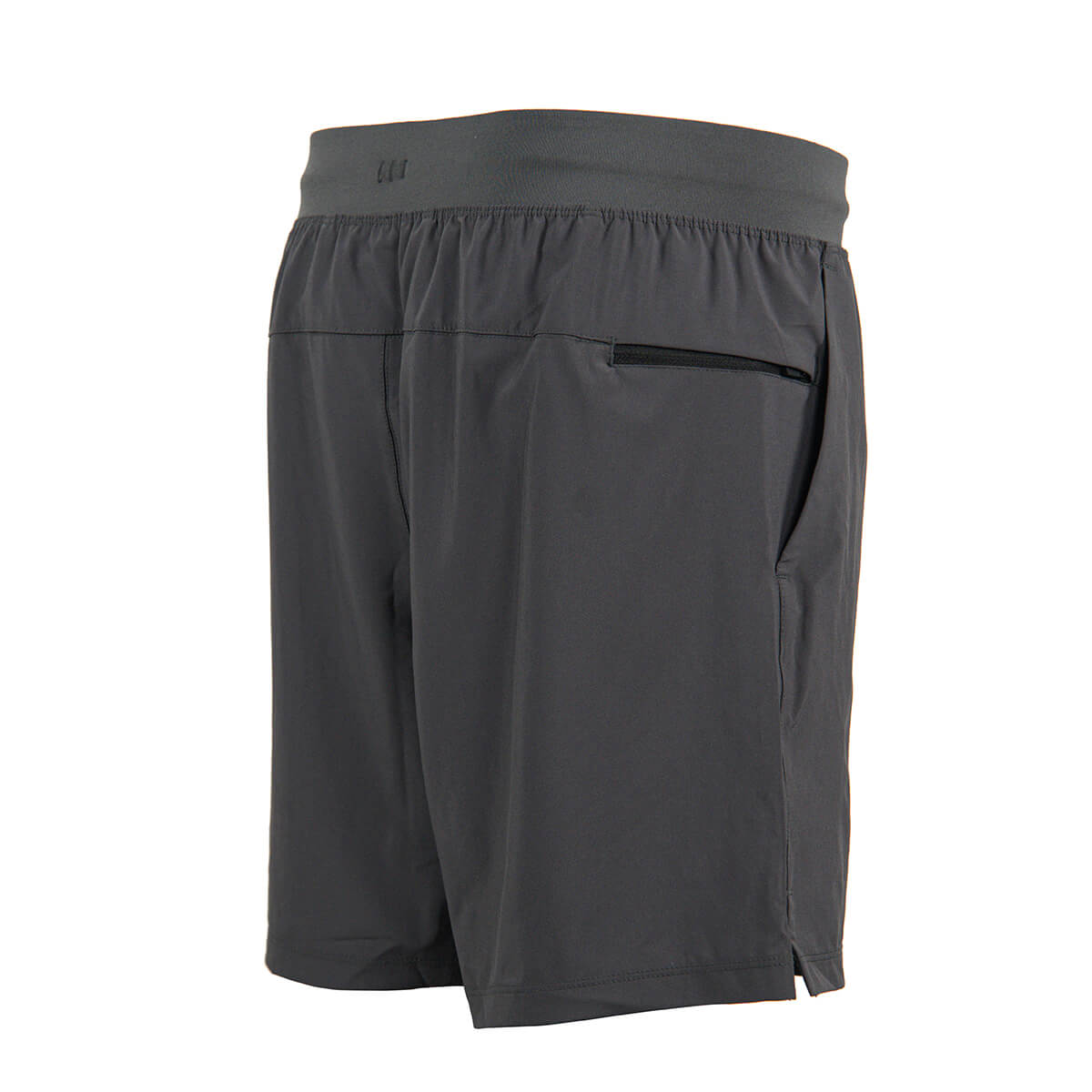 Product photo showing the back of the JOOLA Ben Johns Fluid Shorts in Grey from a side angle #Grey