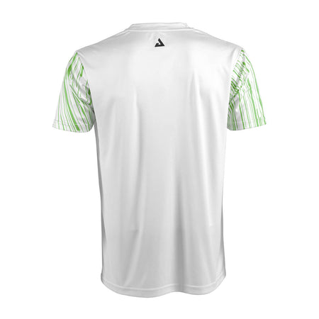 White Background Image: Backside of the Ben Johns Trigon Tee, Green and white. #Green