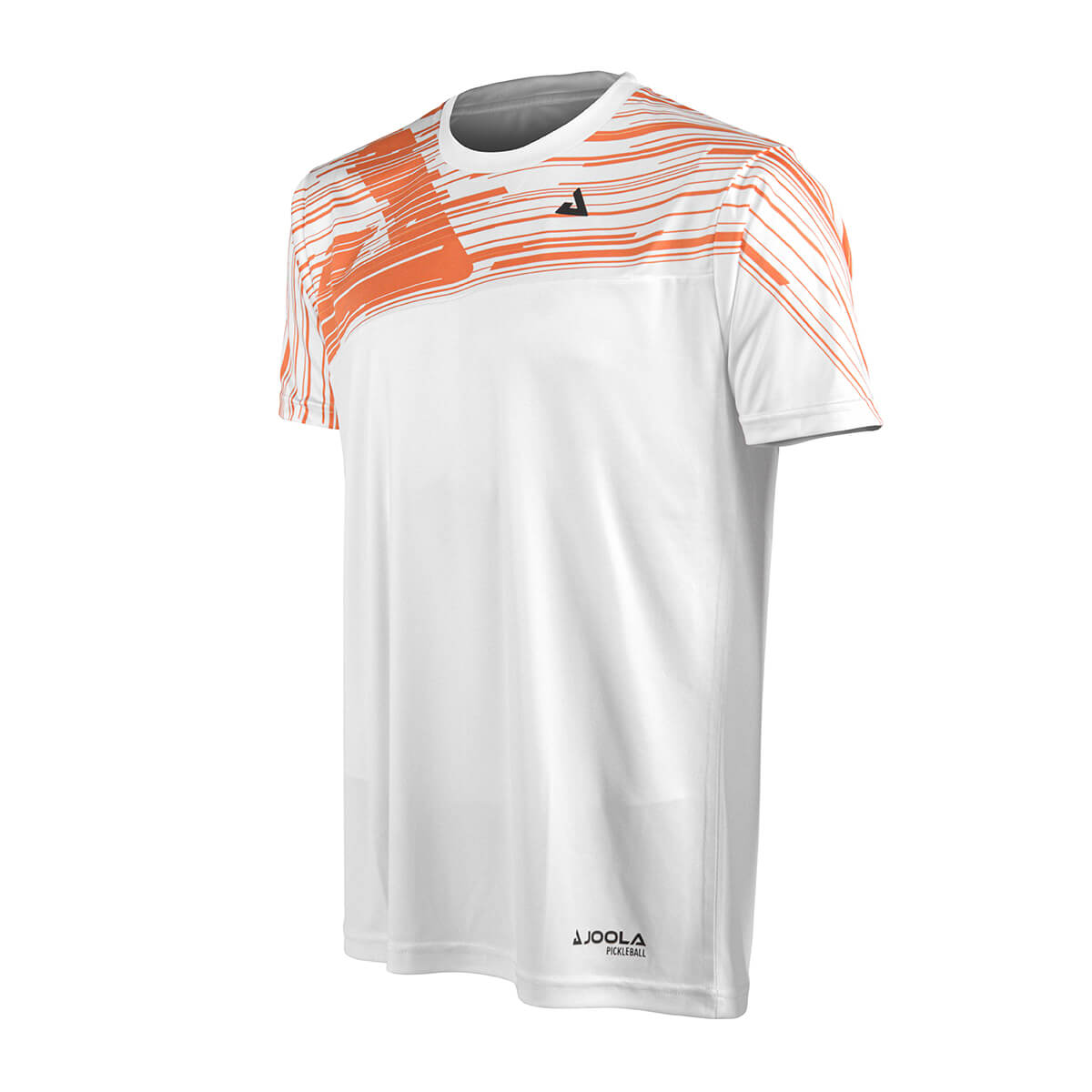 White Background Image: Ben Johns Trigon Tee Shirt white and orange. #Orange