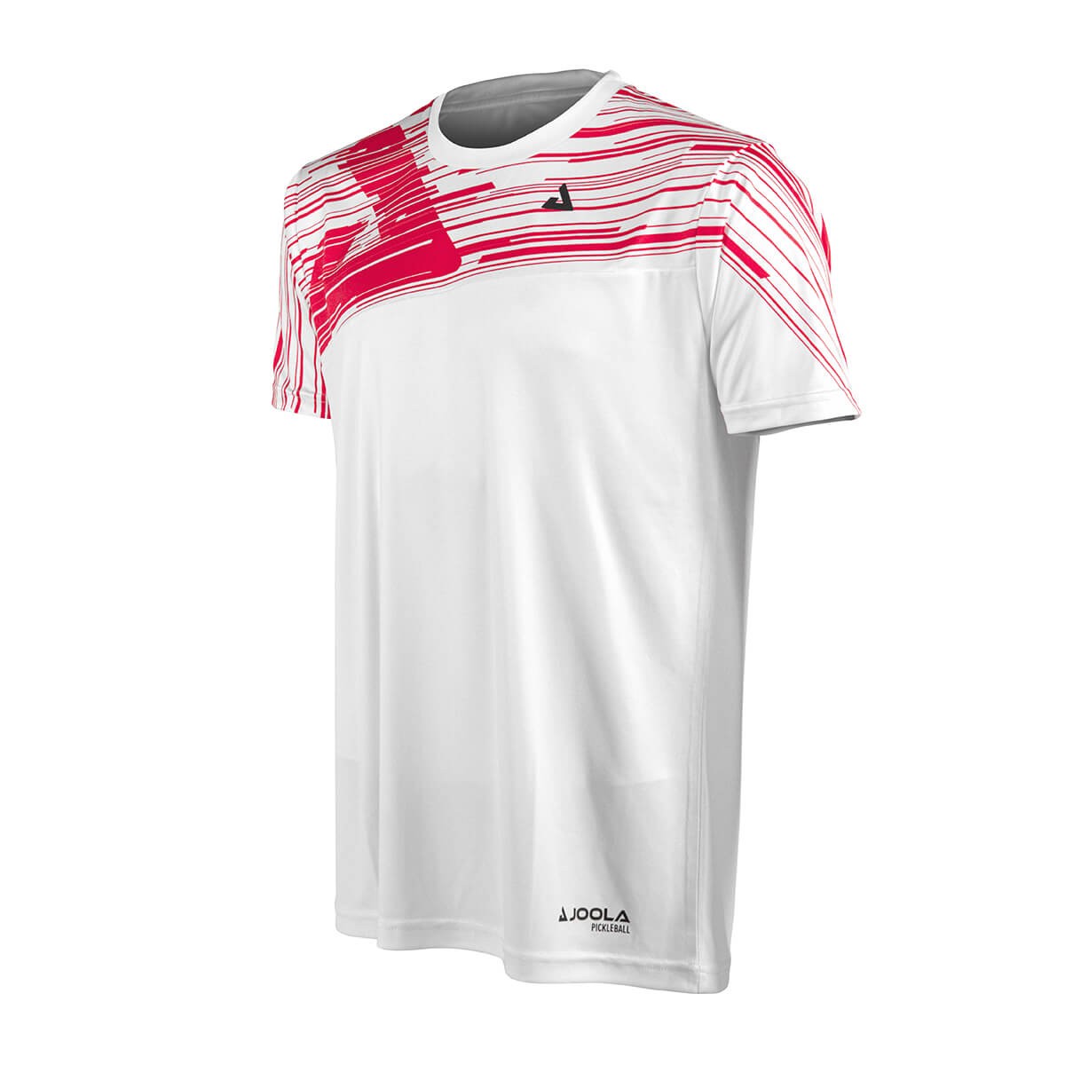 White Background Image: Ben Johns Trigon Tee Shirt white and pink. #Pink