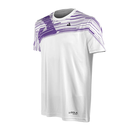 White Background Image: Ben Johns Trigon Tee Shirt white and purple. #Purple