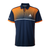 White Background Image: JOOLA Edge Polo in Navy/Orange, front #Navy/Orange