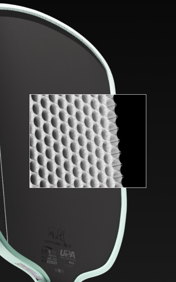 Close-up of the Honeycomb core structure inside a Graf Pro V.