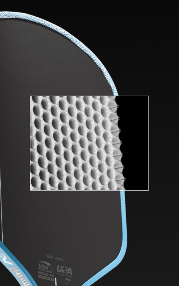 Close up on the honeycomb core inside the hyperion.