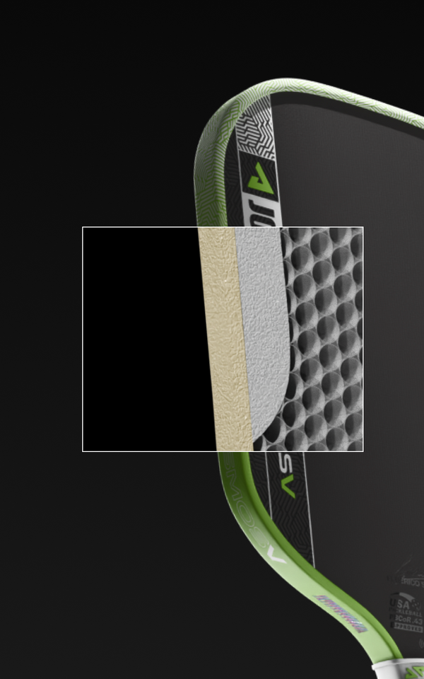 Close up of the hyperfoam edge wall inside a Kosmos Pro V.