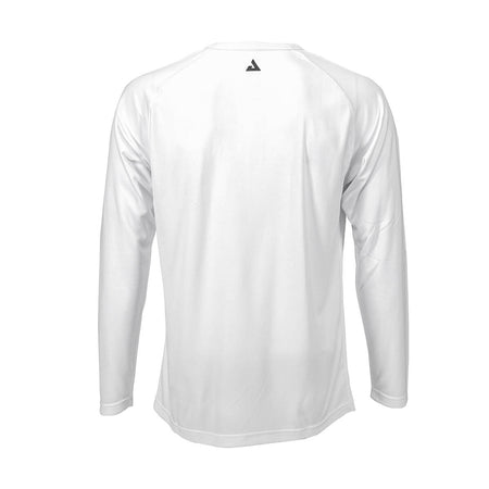 Product photo showing the back of the JOOLA Propel Longsleeve Henley in White #White