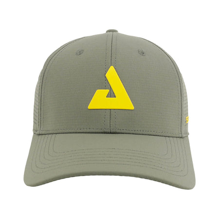 White Background Image: JOOLA Scorpeus Hat in Sherwood Green with yellow JOOLA Trinity logo on the front #Sherwood Green