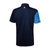 White Background Image: Back side of the Navy and blue JOOLA Sygma Polo. #Navy/Blue