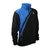 White Background Image: Angled view of the Black and Blue JOOLA Synergy Jacket. #Black/Blue