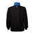 White Background Image: Back side of the Black and Blue JOOLA Synergy Jacket. #Black/Blue