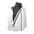 White Background Image: Angled view of the Black and White JOOLA Synergy Jacket. #Black/White