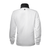 White Background Image: Back side to the Black and White JOOLA Synergy Jacket. #Black/White