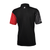 White Background Image: Back side of the Black and red JOOLA Synergy polo. #Black/Red