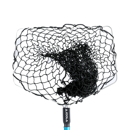 White Background Image: JOOLA Telescoping Ball Pickup Net with wide black mesh net