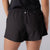 Image showing the back of a pair of JOOLA Women's Woven Shorts, Black.