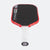 White background, product image of the JOOLA Perseus Pro V pickleball paddle with red edge guard and a white handle.