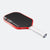 White background, product image of the JOOLA Perseus Pro V pickleball paddle with red edge guard and a white handle.