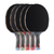 White Background Image: Full line up of JOOLA Omega Speed Table Tennis Rackets.