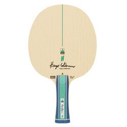 White background, product image of a Hugo Calderano signature racket blade. Category