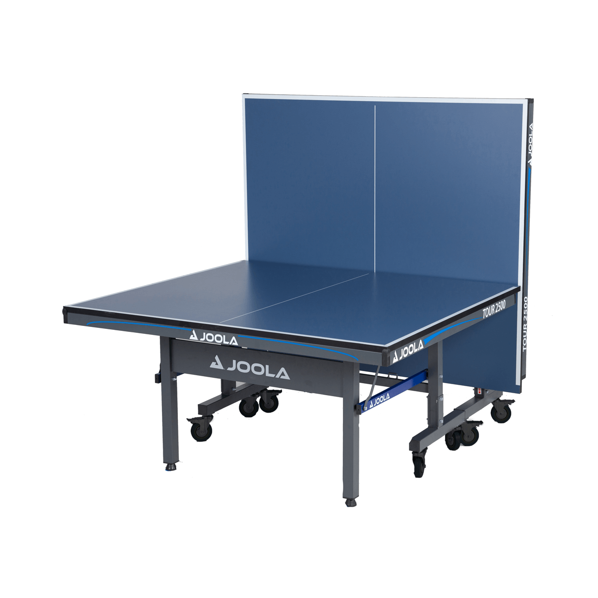 Half-sided JOOLA Tour 2500 table tennis table.