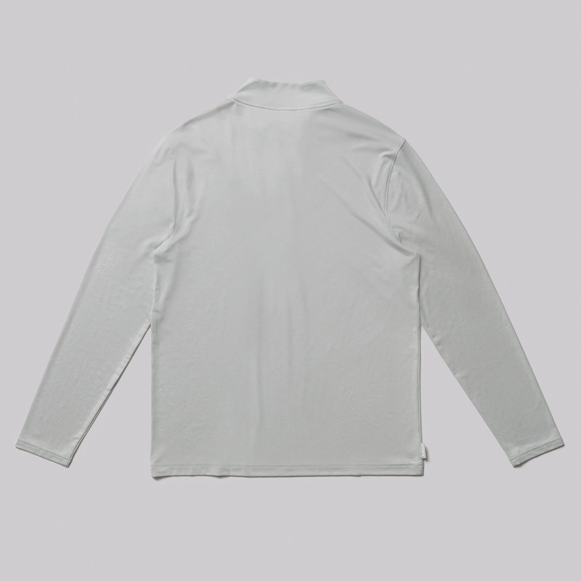 Product image of the backside of a JOOLA Men's Quarter Zip Pickleball Pullover. The color of the pullover is JOOLA's gravity gray.