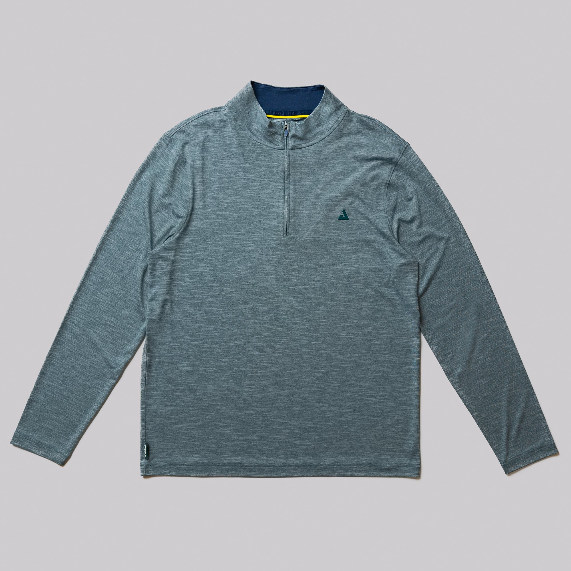 Product image of the JOOLA Men's Quarter Zip Pickleball Pullover. The color of the pullover is JOOLA Club Green.