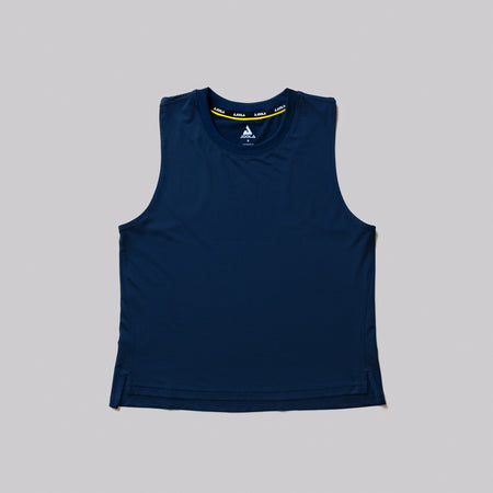 Product image of a navy colored JOOLA women's court tank top.