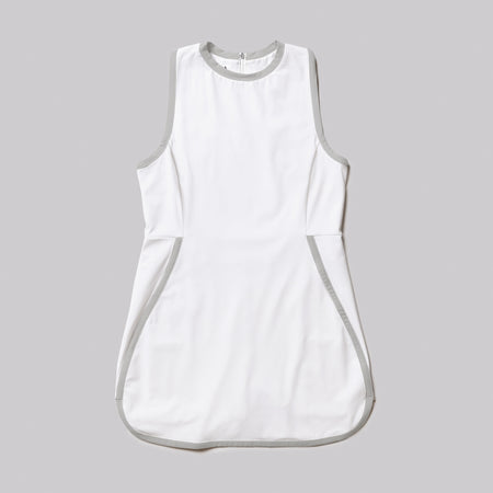 Product image of a white JOOLA women's court pickleball dress.