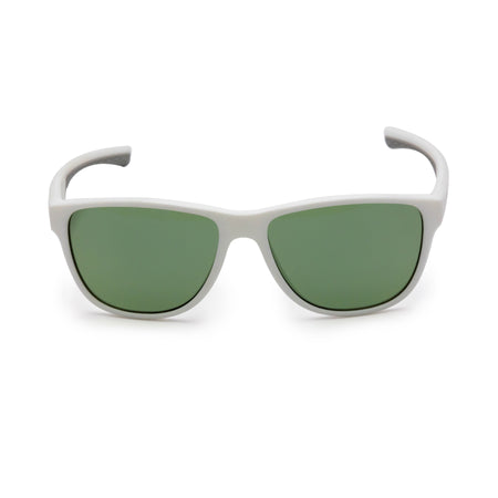 Head on shot of the JOOLA RJX Lite eyewear, showing the lenses, matte white.