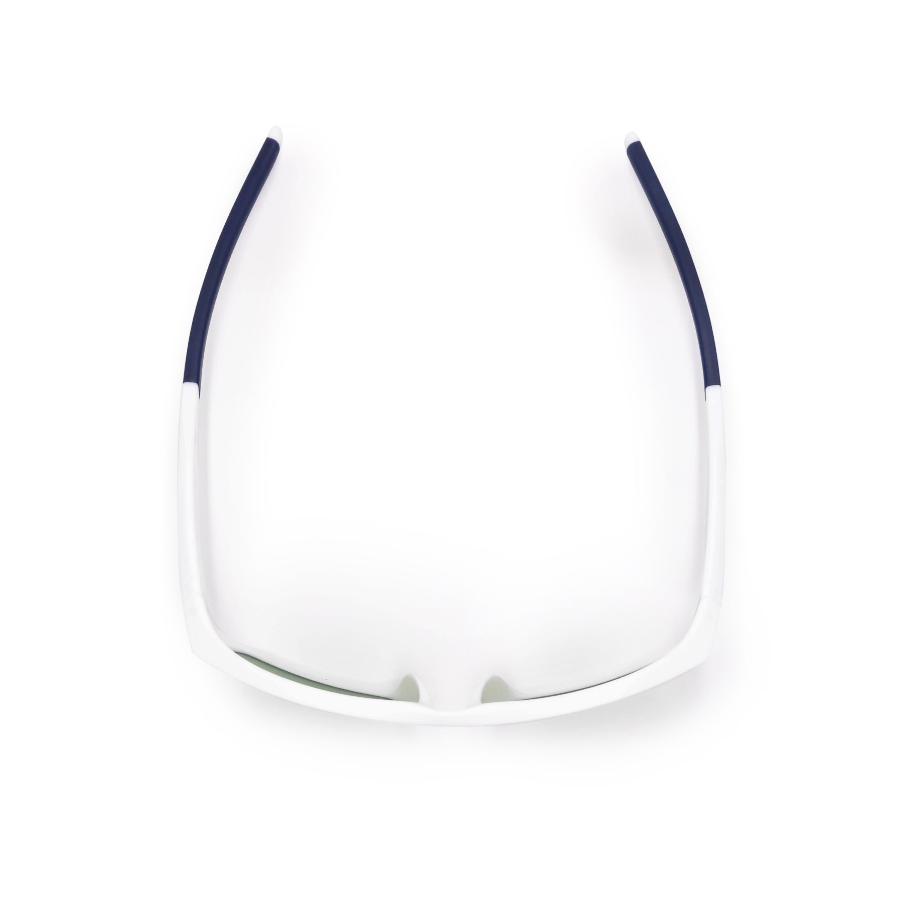 Product image showing the JOOLA RJX Enhance eyewear from above. The glasses are white.