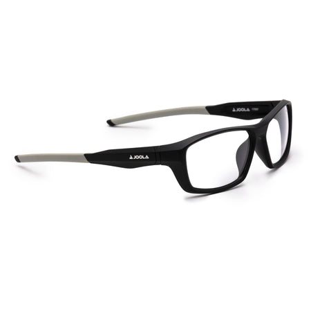 Product image of a pair of JOOLA RJX Enhance glasses, matte black. 