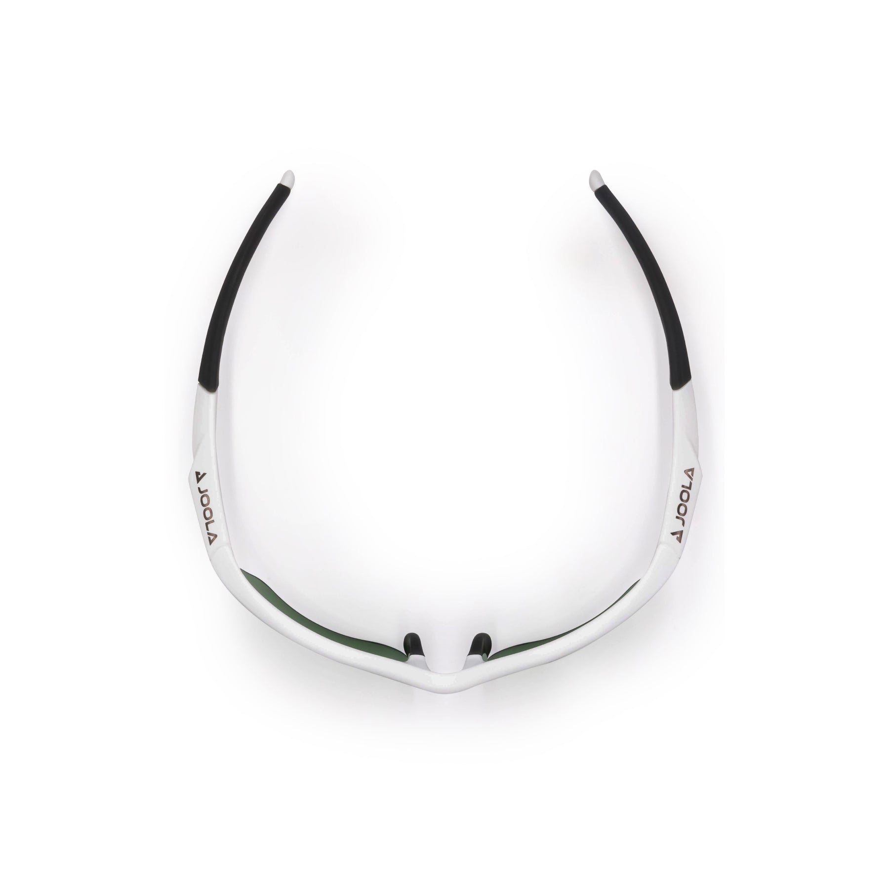 Close up product image of the JOOLA RJX Boost glasses, matte white.