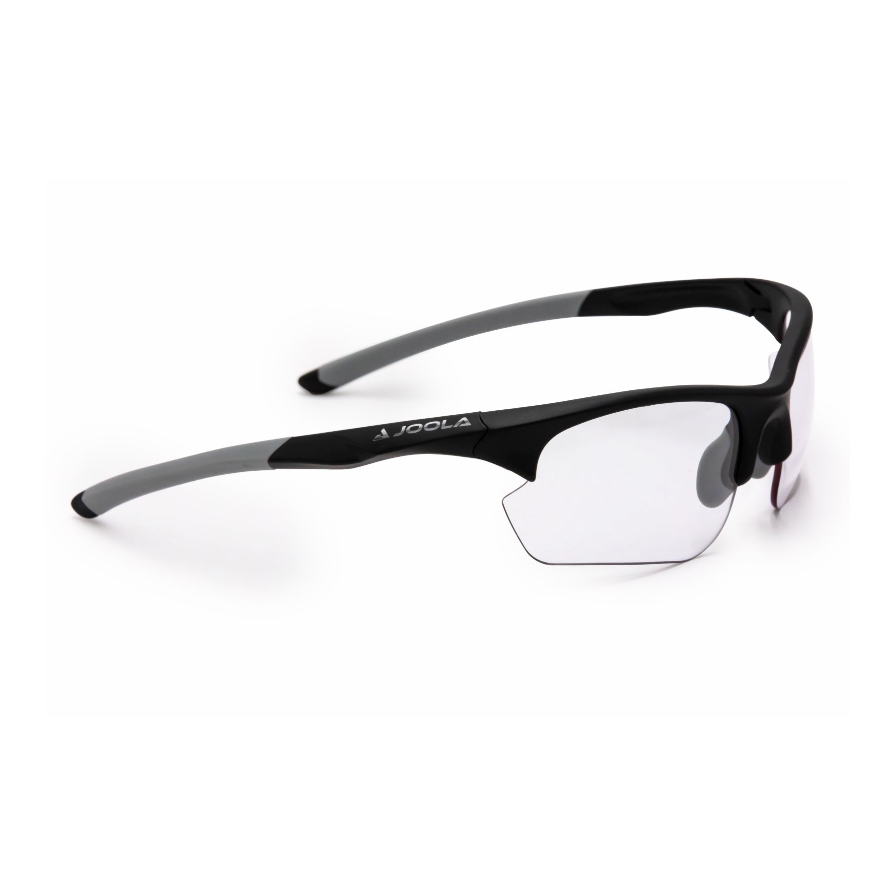 Side view of the JOOLA RJX Enhance glasses, matte black.