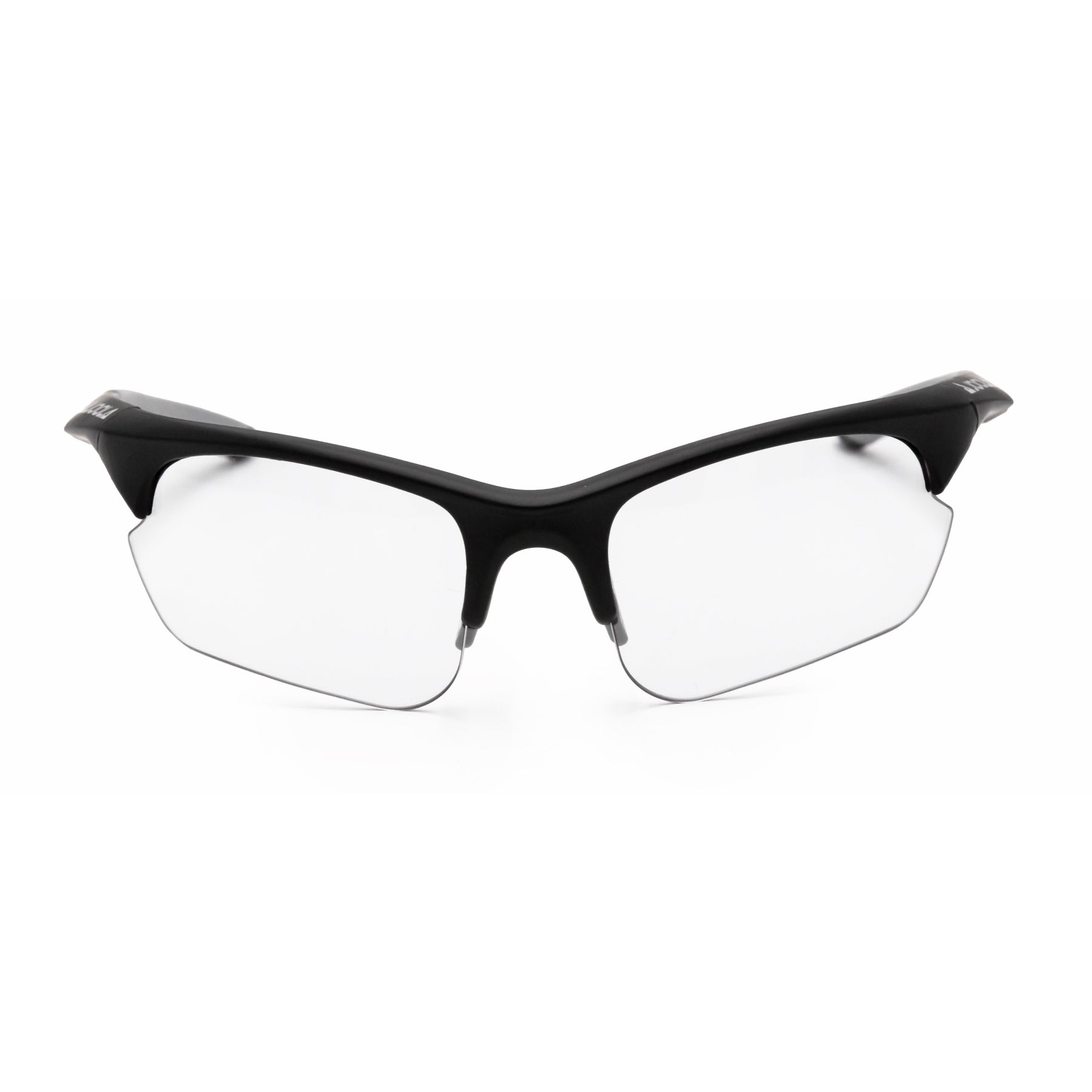 Close up product image of the JOOLA RJX Boost glasses, matte black.