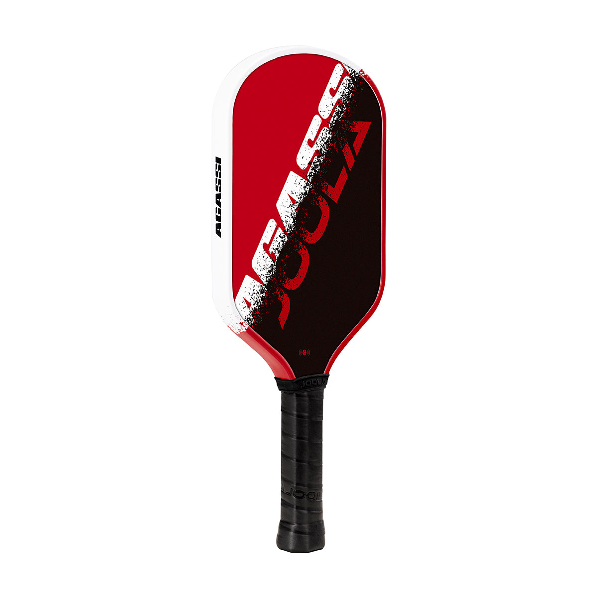 Angled view of the Agassi x JOOLA limited edition pickleball paddle.