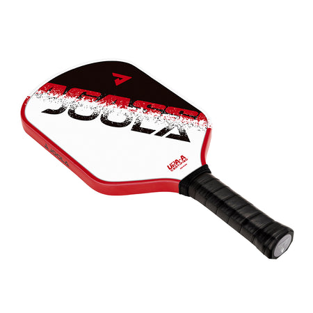 White background image, angled view of the limited edition Agassi x JOOLA pickleball paddle.