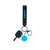 White background, product image of the JOOLA Ben Johns 3S paddle and ball keychain. Blue.